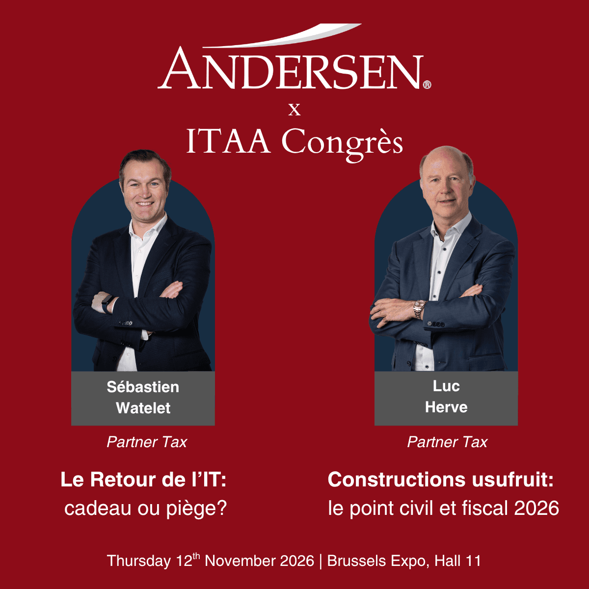 Andersen Partners Sébastien Watelet and Luc Hervé to Speak at ITAA Congress 2026 Andersen Partners Sébastien Watelet and Luc Hervé to Speak at ITAA Congress 2026